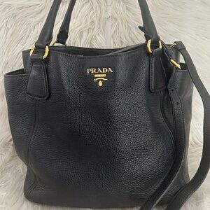 Prada Vitello Danio Tote with original adjustable strap-original to bag